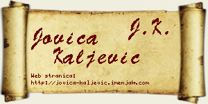 Jovica Kaljević vizit kartica